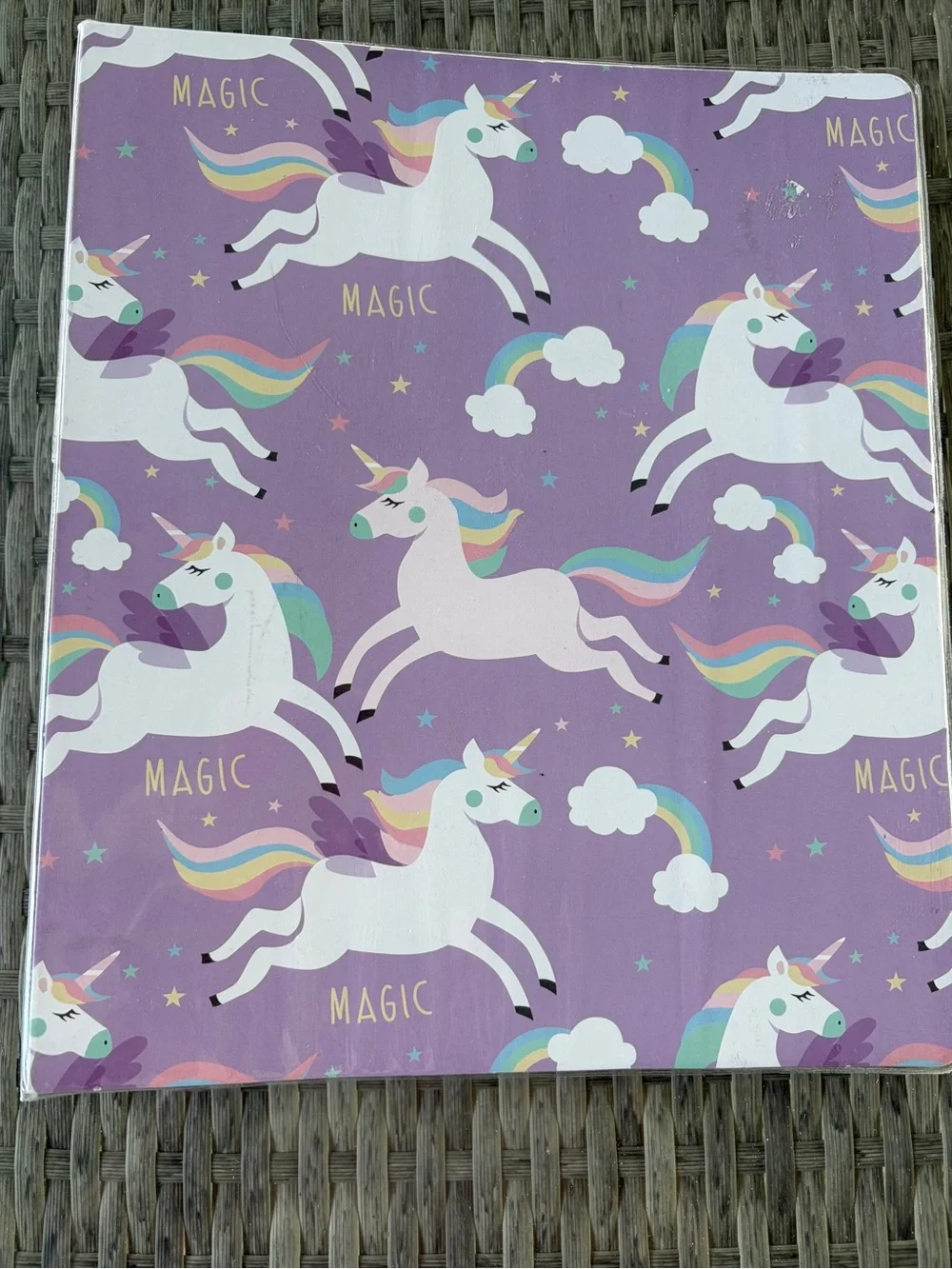 Unicorn & Think Happy Thoughts 3 Ring Binders Bundle Of FOUR NWT